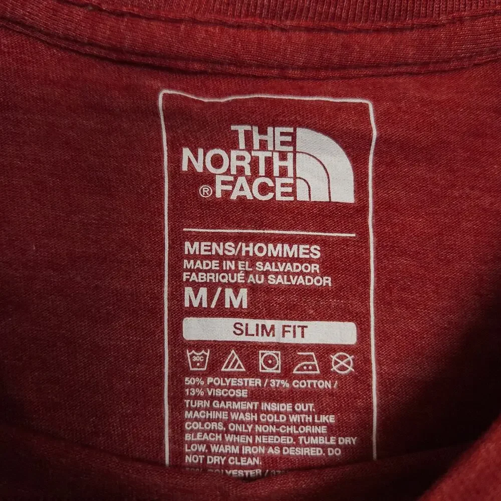 The North Face Explore Short Sleeve Crew Neck Graphic T-Shirt Mens Size M Red